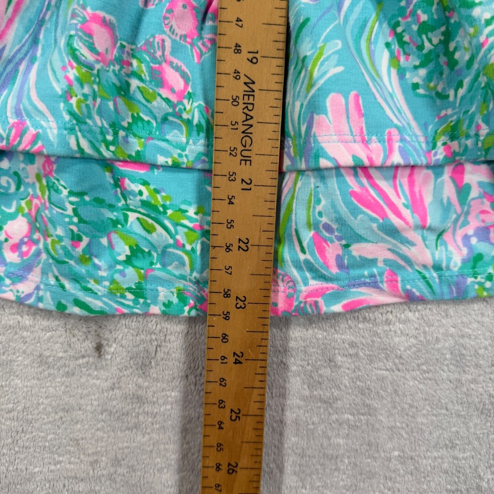Lilly Pulitzer Dress Kids Medium Blue 'Sea You Soon' Ruffle Shift Dress Vacation - Picture 6 of 8